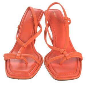 Frame Denim Orange Le Addison Leather Wrap Low Heeled Sandals Size 9 Almost New!